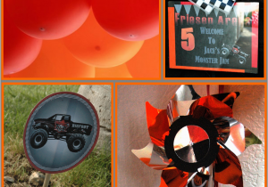 Monster Truck Birthday Party Decorations An eventful Party Monster Truck 5th Birthday eventful