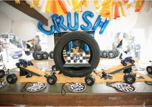 Monster Truck Birthday Party Decorations Kara 39 S Party Ideas Monster Truck Birthday Party Kara 39 S