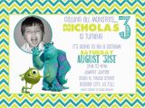Monsters Inc Birthday Invitations Template Customized Birthday Invitation Monsters Inc Monsters