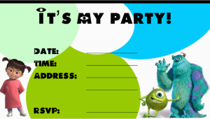 Monsters Inc Birthday Invitations Template Monster Birthday Invitations Ideas Bagvania Free