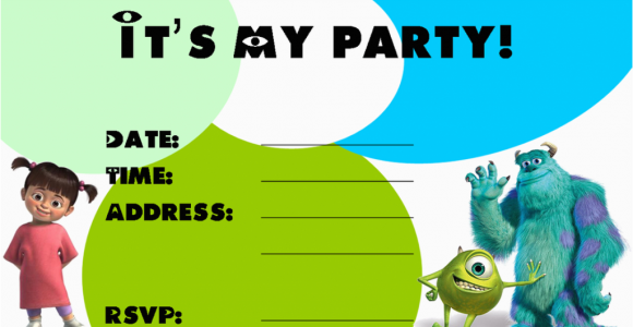 Monsters Inc Birthday Invitations Template Monster Birthday Invitations Ideas Bagvania Free