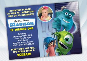 Monsters Inc Birthday Invitations Template Monster Inc Birthday Invitation
