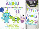 Monsters Inc Birthday Invitations Template Monsters Inc Birthday Party Invitation Card Boys