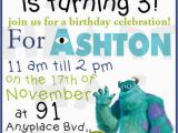 Monsters Inc Birthday Invites Monsters Inc Birthday Custom Digital Invitation My
