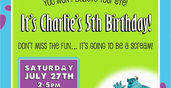 Monsters Inc Birthday Invites Monsters Inc Birthday Invitation Design by Kariannkelly