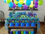 Monsters Inc Birthday Party Decorations Monster Inc Birthday Party Table Balloons No Helium