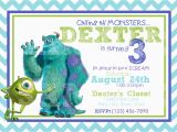 Monsters Inc Birthday Party Invitations Etsy Your Place to Buy and Sell All Things Handmade