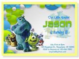 Monsters Inc Birthday Party Invitations Items Similar to Personalized Monster Inc Birthday