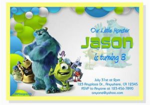 Monsters Inc Birthday Party Invitations Items Similar to Personalized Monster Inc Birthday