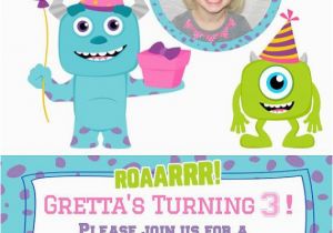 Monsters Inc Birthday Party Invitations Monster Inc Birthday Invitation Girl Birthdays