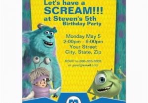 Monsters Inc Birthday Party Invitations Monsters Inc Birthday Invitation Zazzle Com