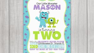 Monsters Inc Birthday Party Invitations Monsters Inc Inspired Birthday Invitation by