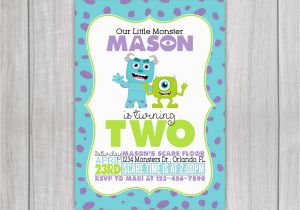 Monsters Inc Birthday Party Invitations Monsters Inc Inspired Birthday Invitation by