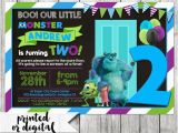 Monsters Inc Birthday Party Invitations Monsters Inc Invitation Monsters Inc by Agmprintabledesigns