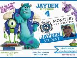 Monsters Inc Birthday Party Invitations Monsters University Birthday Invitations Monster Inc