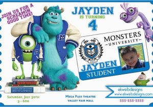 Monsters Inc Birthday Party Invitations Monsters University Birthday Invitations Monster Inc