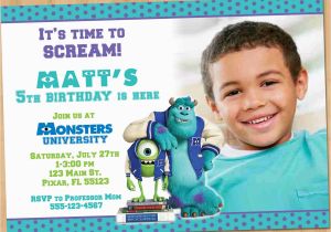 Monsters Inc Birthday Party Invitations Monsters University Invitation Monsters University Birthday