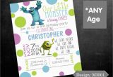 Monsters Inc First Birthday Invitations First Birthday Invitation Monsters Inc Birthday Twins