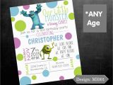 Monsters Inc First Birthday Invitations First Birthday Invitation Monsters Inc Birthday Twins