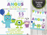 Monsters Inc First Birthday Invitations Monsters Inc Birthday Party Invitation Card Boys