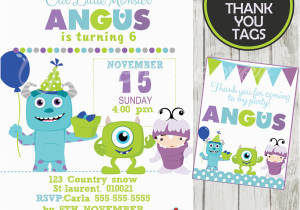 Monsters Inc First Birthday Invitations Monsters Inc Birthday Party Invitation Card Boys