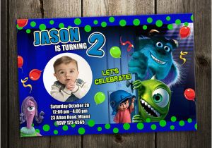 Monsters Inc First Birthday Invitations Monsters Inc University Birthday Party Invitation Card