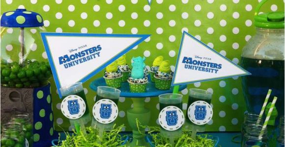 Monsters University Birthday Decorations Monsters Inc Movie theme Party Ideas Photo 1 Of 13