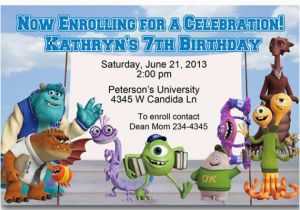 Monsters University Birthday Invitations Items Similar to Monsters University Inc Birthday Party