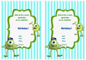 Monsters University Birthday Invitations Monsters University Birthday Invitations Birthday Printable