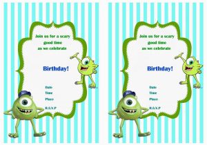 Monsters University Birthday Invitations Monsters University Birthday Invitations Birthday Printable