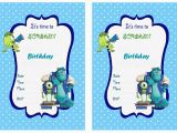 Monsters University Birthday Invitations Monsters University Birthday Invitations Birthday Printable