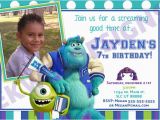 Monsters University Birthday Invitations Monsters University Birthday Invitations Monsters Inc