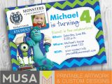 Monsters University Birthday Invitations Monsters University Party Invitation Personalized