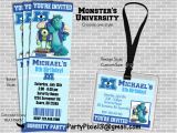 Monsters University Birthday Invitations Monsters University Party Invitation Ticket Style or Badge