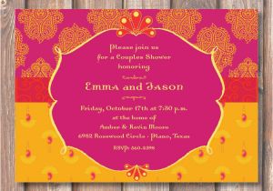 Moroccan Birthday Invitations Hot Pink and Yellow Morocco Bridal Shower Printable Invitation