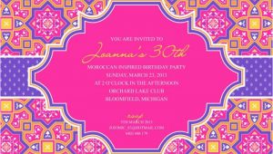 Moroccan Birthday Invitations Moroccan Party Printable Invitation