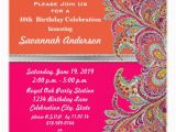 Moroccan Birthday Invitations Moroccan Tangerine Hot Pink 40th Birthday Party