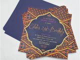 Moroccan Birthday Invitations Moroccan themed Birthday Invitations On Behance