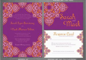 Moroccan Birthday Invitations Wedding Invitation and Rsvp Moroccan Morocco Arabian