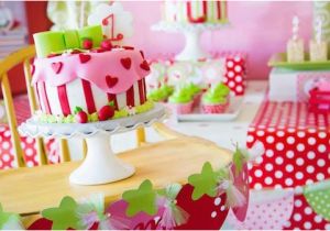 Motif for 1st Birthday Girl Kara 39 S Party Ideas Strawberry Shortcake themed First