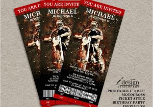 Motocross Birthday Invitations Motocross Birthday Party Invitation Dirt Bike Birthday