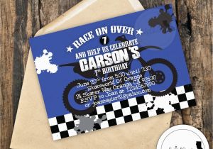 Motocross Birthday Invitations Motocross Birthday Party Invitation Supercross Dirt Bike