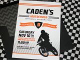 Motocross Birthday Invitations Motocross Birthday Party Invitations Diy