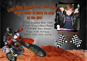 Motocross Birthday Invitations Motocross Dirt Bike Invitation Motorcross Boys Birthday