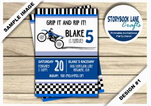 Motocross Birthday Party Invitations Dirt Bike Birthday Invitation Motocross Birthday Invitation