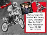 Motocross Birthday Party Invitations Motocross Birthday Party Invitation Card Personalized