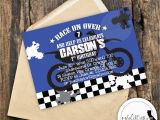 Motocross Birthday Party Invitations Motocross Birthday Party Invitation Supercross Dirt Bike