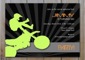 Motocross Birthday Party Invitations Motocross Dirtbike Birthday Invitation by