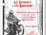 Motocross Birthday Party Invitations Motocross Grunge Invitation Motorcycle Birthday Invitation