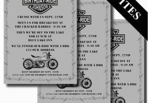 Motorcycle Birthday Invitation Templates Printable Motorcycle Invitations